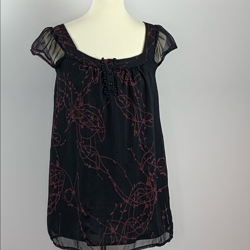 Vila Layered Button Up Oversized Tunic Medium - Picture 2 of 8